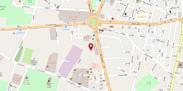 نقشهٔ موقعیت فروشگاه نامیلوکس در میدان شوش